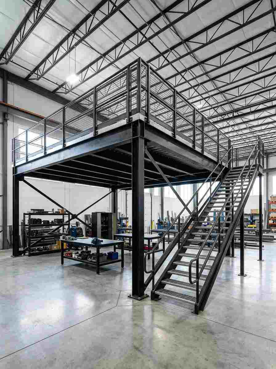 Custom Industrial Mezzanine Framework